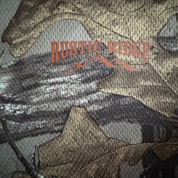 Rustic Ridge Man's M Green/Brown/Gray Camouflage Short Sleeve Round Neck T-shirt - Picture 10 of 14